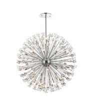 Elegant 2500D50C - Vera 50 Inch Crystal Starburst Round Pendant in Chrome