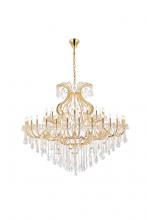 Elegant 2800G72G/RC - Maria Theresa 49 Light Gold Chandelier Clear Royal Cut Crystal