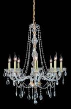 Elegant 7958D28G/RC - Verona 8 Light Gold Chandelier Clear Royal Cut Crystal