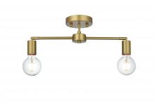 Elegant LD2348SG - Zane 21.5 Inch Flush Mount in Satin Gold