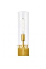 Elegant LD2362BR - Savant 1 light brass wall sconce