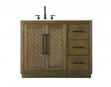 Elegant VF29042HO - 42 inch Single Bathroom Vanity in Hazel Oak