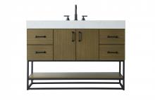 Elegant VF29248MCB - 48 inch Single Bathroom Vanity in Chestnut Brown