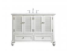 Elegant VF30548AW - 48 Inch Single Bathroom Vanity in Antique White