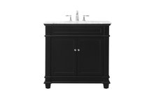 Elegant VF50036BK - 36 Inch Single Bathroom Vanity Set in Black