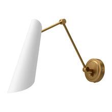 Alora Lighting WV572325WHAG - Gabriel 4-in Aged Gold/White 1 Light Wall/Vanity