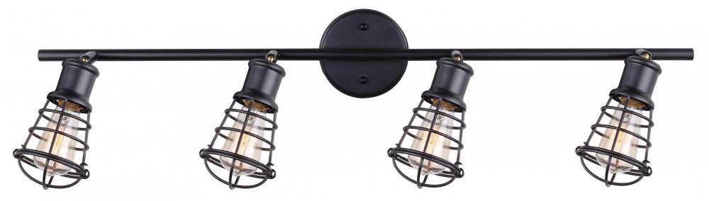 Otto 4 Light Track Lighting, Graphite Finish