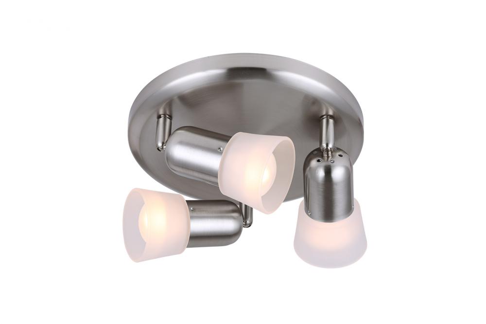 Omni 3 Light Ceiling Light, Brushed Pewter Finish