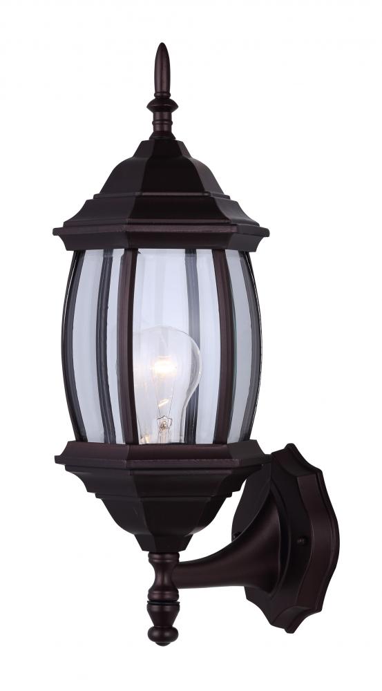 Outdoor 1 Light Outdoor Lantern, Bronze Finish