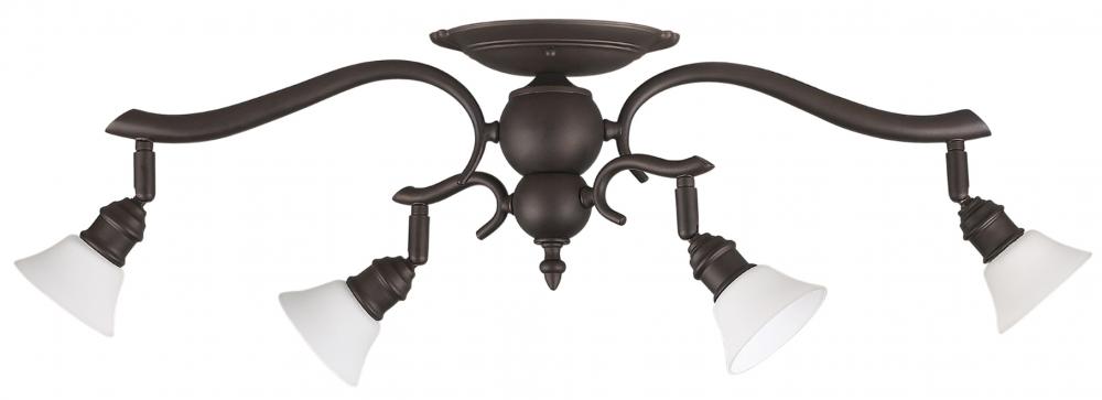 Addison 4 Light Track Lighting, Bronze Finish