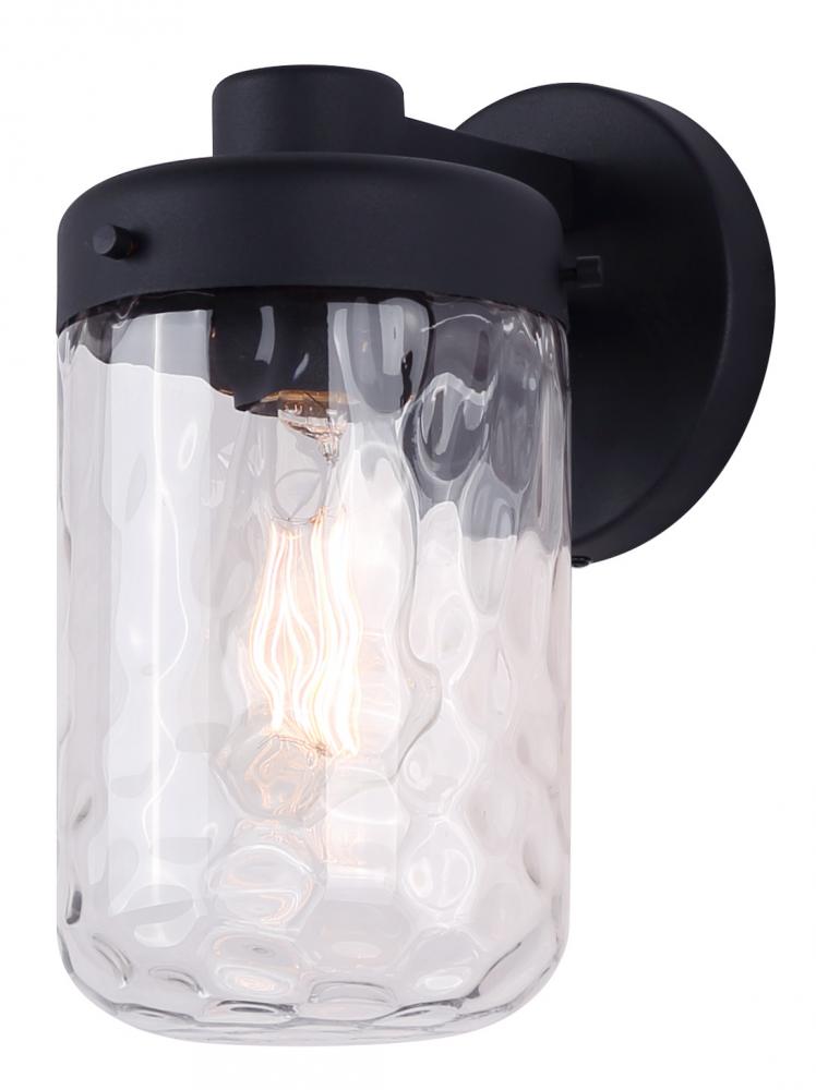 JUNO 1 Light Outdoor Lantern, Black Finish