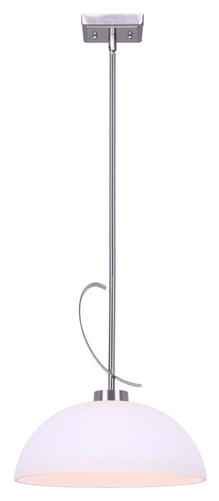 MACK, IPL1077A01BN -G-, 1 Lt Rod Pendant, Flat Opal Glass, 100W Type A, 12.75inch W x 16.5 - 64.5inc