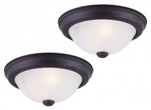 Canarm IFM21103T - IFM211T BP Twin Pack, 1 Light Flush Mount, Brass Finish