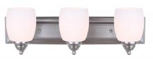 Canarm IVL259A03BPT - Griffin, IVL259A03 BPT -G-, 3 Light Vanity, Flat Opal Glass, 100 W Type A