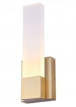 Canarm LVL291A01GD - FARROW 4.75 in. 1 Light Gold Sconce with Frosted Acrylic Shade