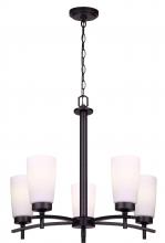 Canarm ICH326A05BK - Portia 5 Light Chandelier