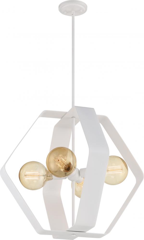 Zen - 1 Light 24" Pendant - White Finish