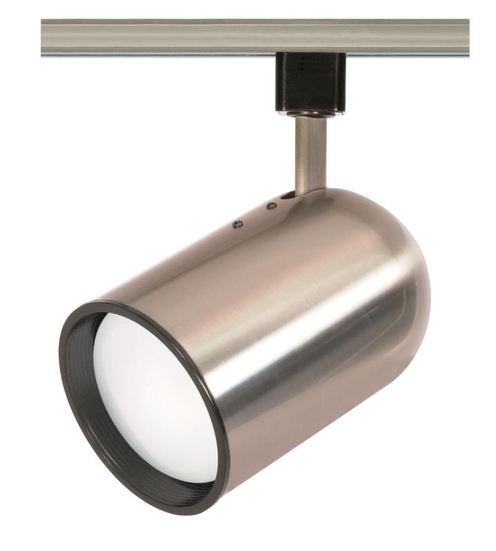 1 Light - R30 - Track Head - Bullet Cylinder - Brushed Nickel Finish