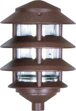 Nuvo SF76/633 - 1 Light - 9" Pathway Light - Three Louver - Small Hood - Old Bronze Finish