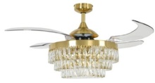 Beacon Lighting America 51292401 - Fanaway Veil 48-inch Gold With Smoke Blade Ceiling Fan