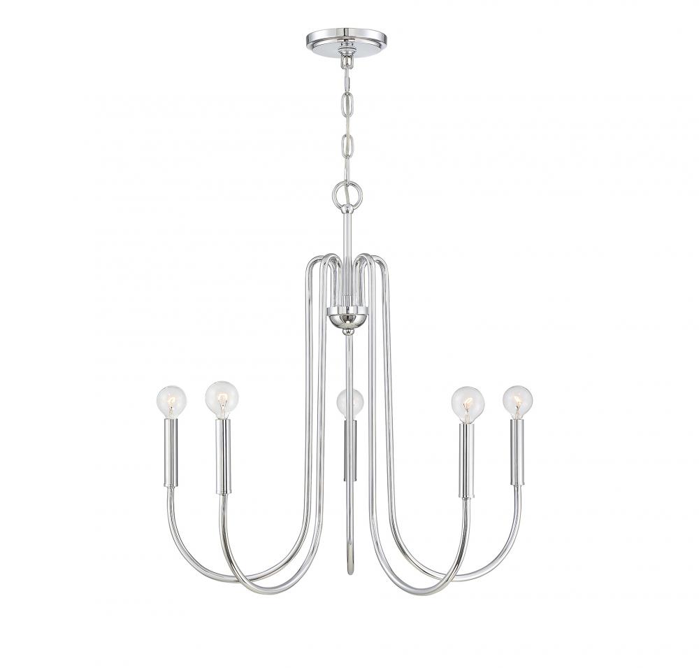 5-Light Chandelier in Chrome