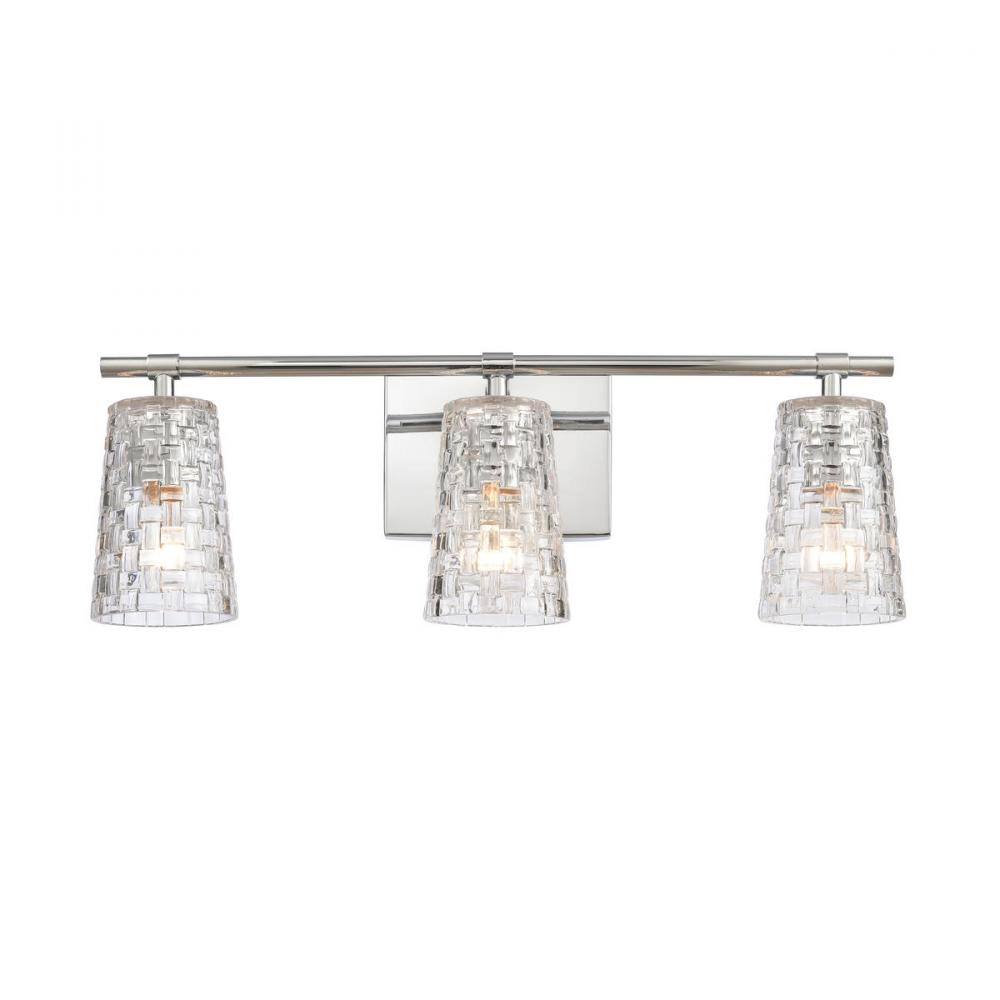 Lightweave 22'' Wide 3-Light Vanity Light - Polished Nickel