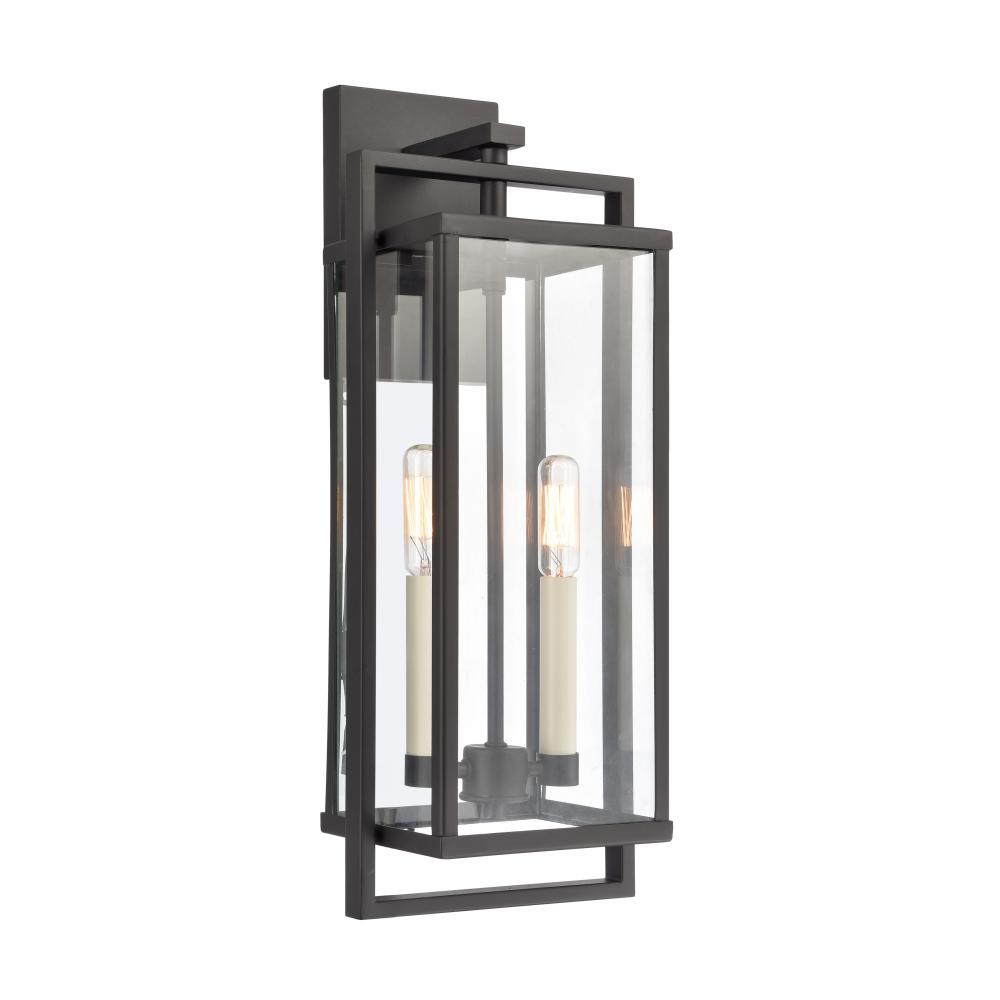 Gladwyn 19.25'' High 2-Light Outdoor Sconce - Matte Black