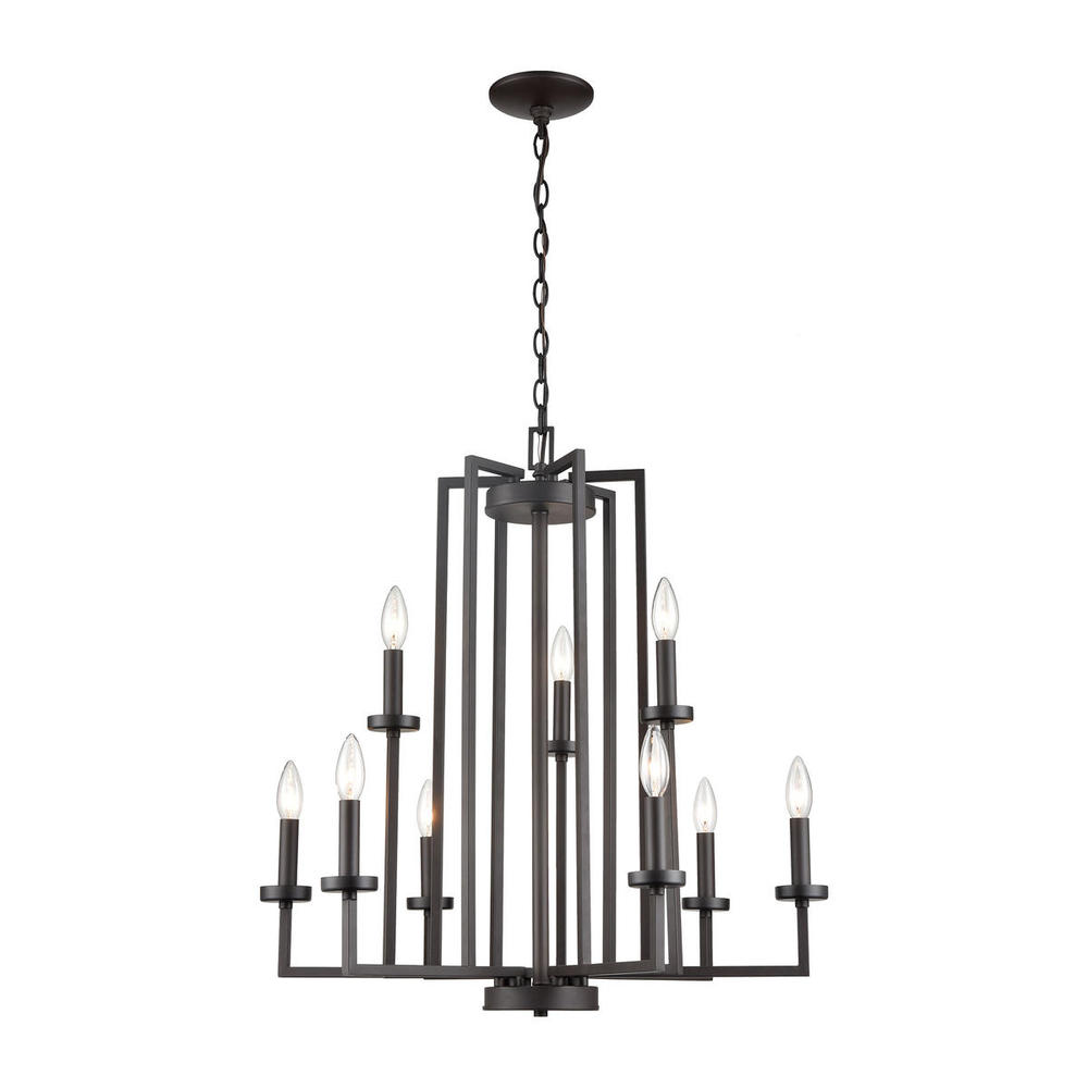 Thomas - West End 26.75'' Wide 9-Light Chandelier - Oil Rubbed Bronze