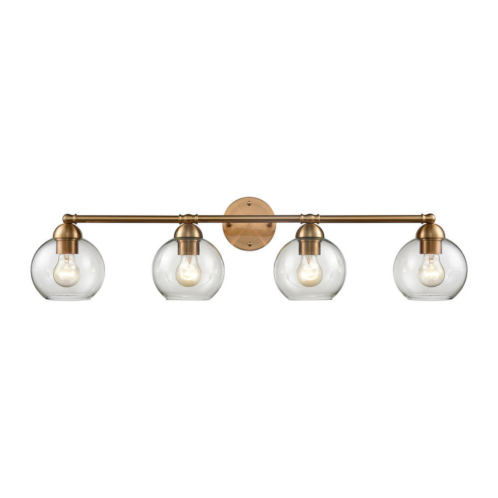 Thomas - Astoria 35'' Wide 4-Light Vanity Light - Satin Gold