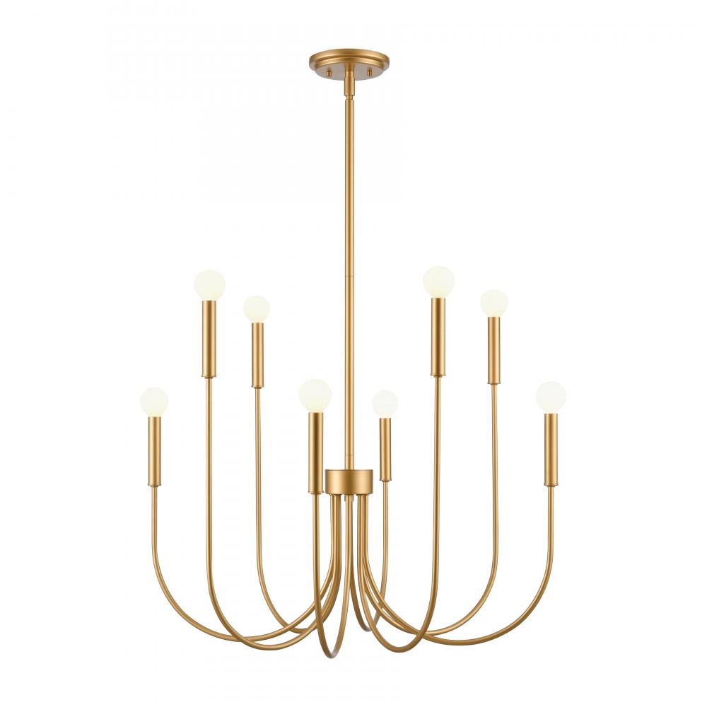 Ulla 28'' Wide 8-Light Chandelier - Gold