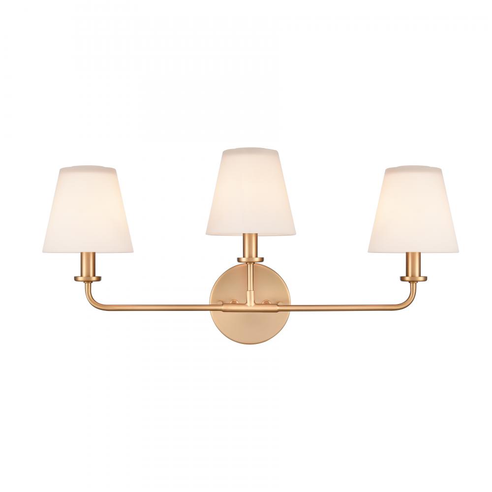 Minerva 24'' Wide 3-Light Vanity Light - Brushed Gold