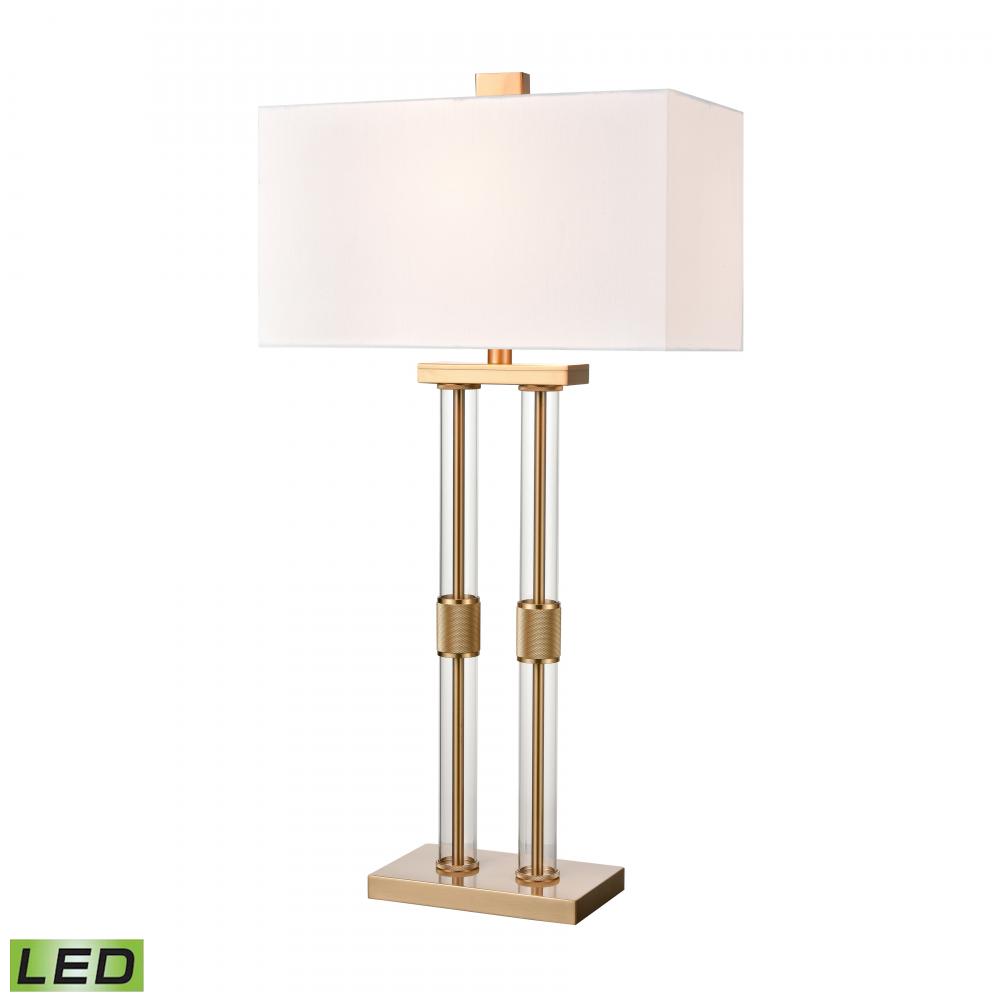 Roseden Court 34'' High 1-Light Table Lamp - Aged Brass - Includes LED Bulb