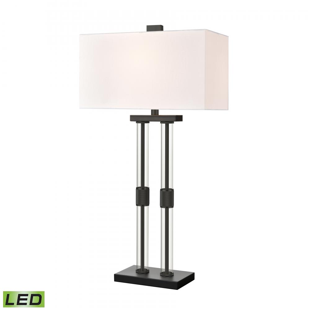 Roseden Court 34'' High 1-Light Table Lamp - Matte Black - Includes LED Bulb