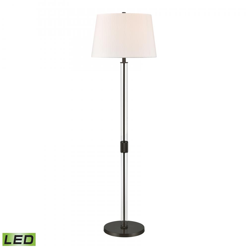 Roseden Court 62'' High 1-Light Floor Lamp - Black - Includes LED Bulb