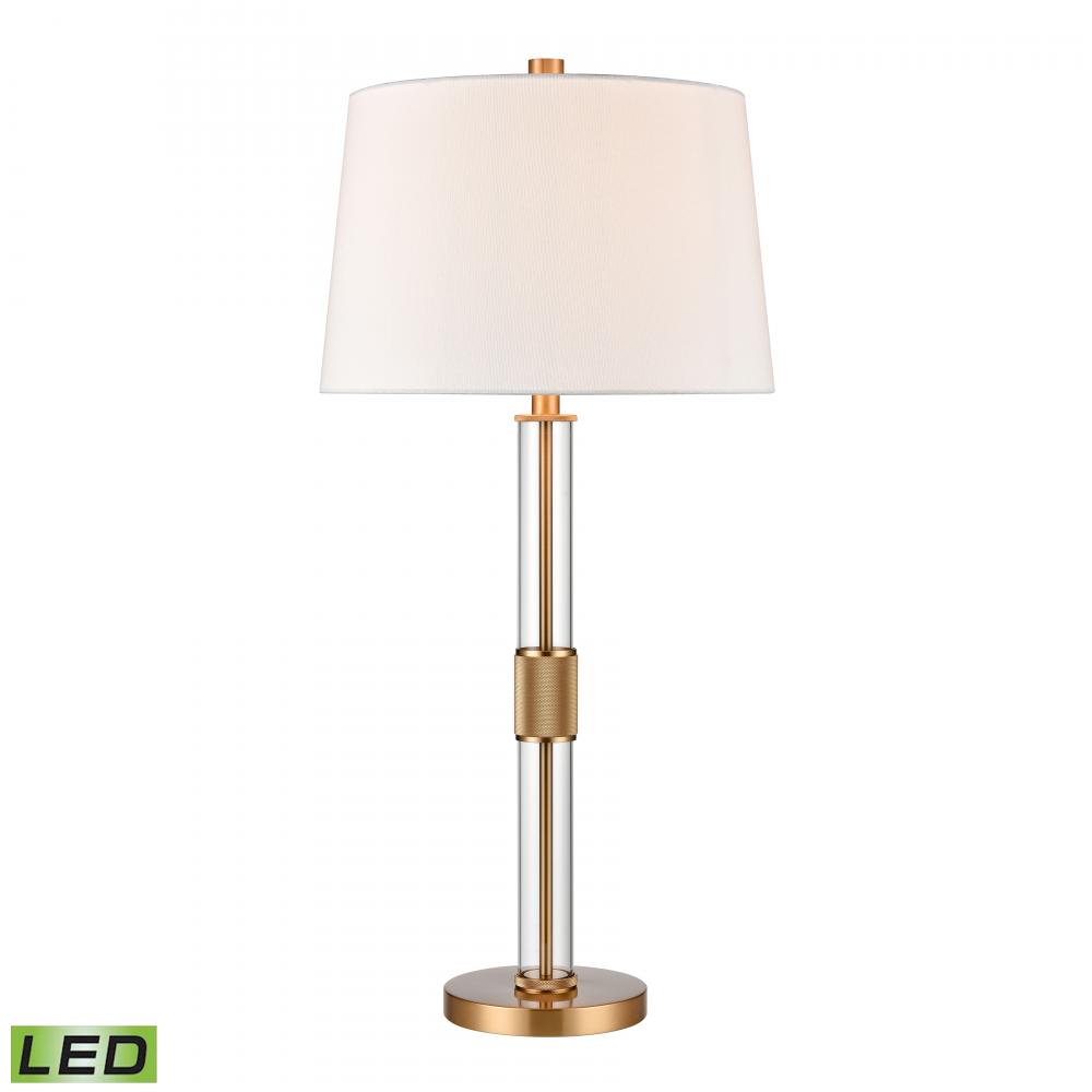 Roseden Court 33'' High 1-Light Table Lamp - Aged Brass - Includes LED Bulb