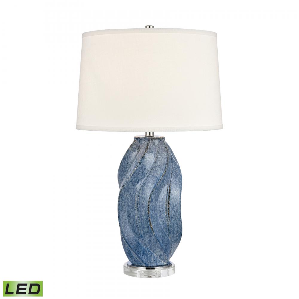 Blue Swell 28'' High 1-Light Table Lamp - Includes LED Bulb