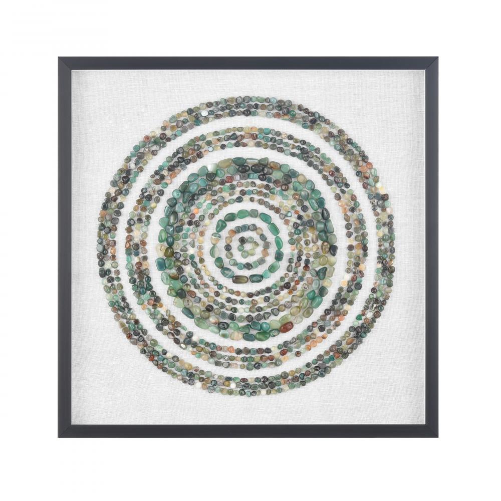 Agate Dimensional Wall Art - Green