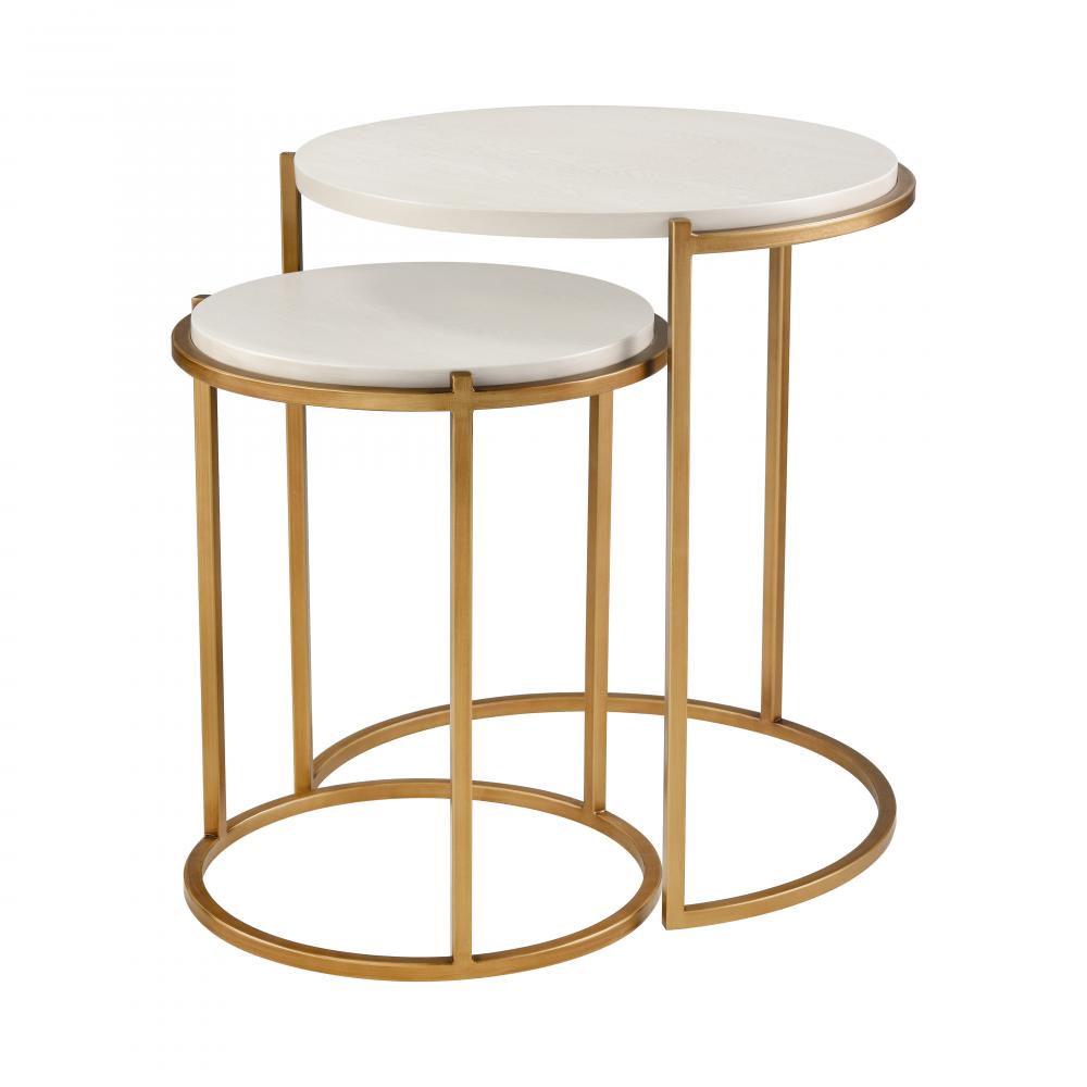 Solen Accent Table - Set of 2 - Aged Gold