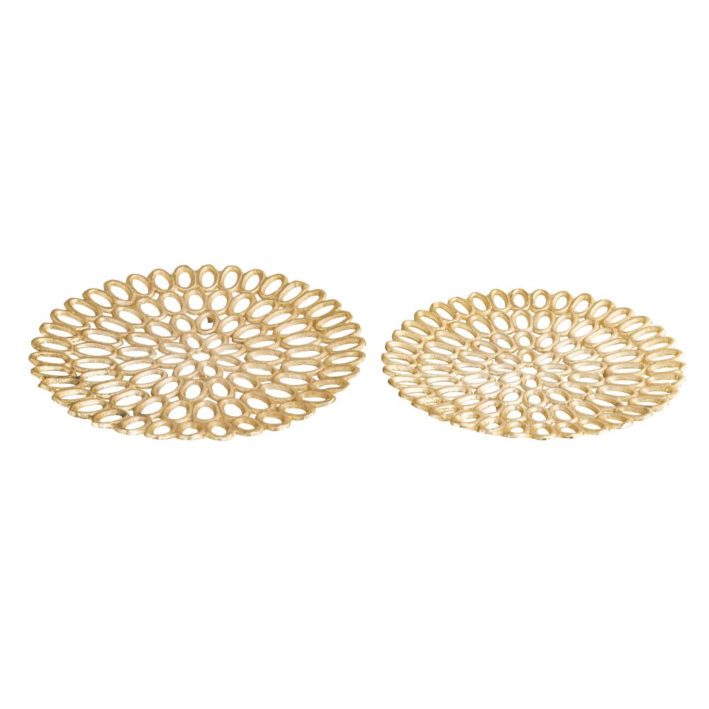 Regina Tray - Set of 2 Gold (2 pack)