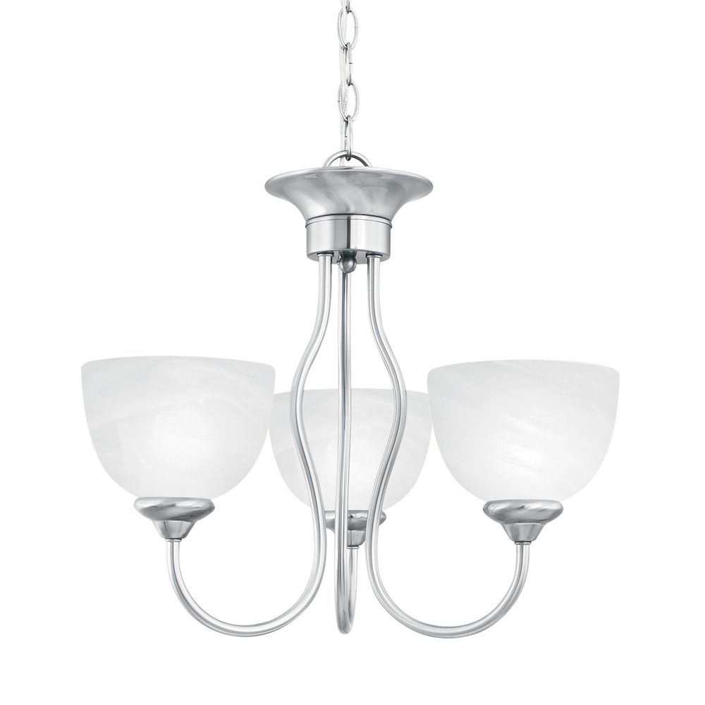 Thomas - Tahoe 19'' Wide 3-Light Chandelier - Brushed Nickel