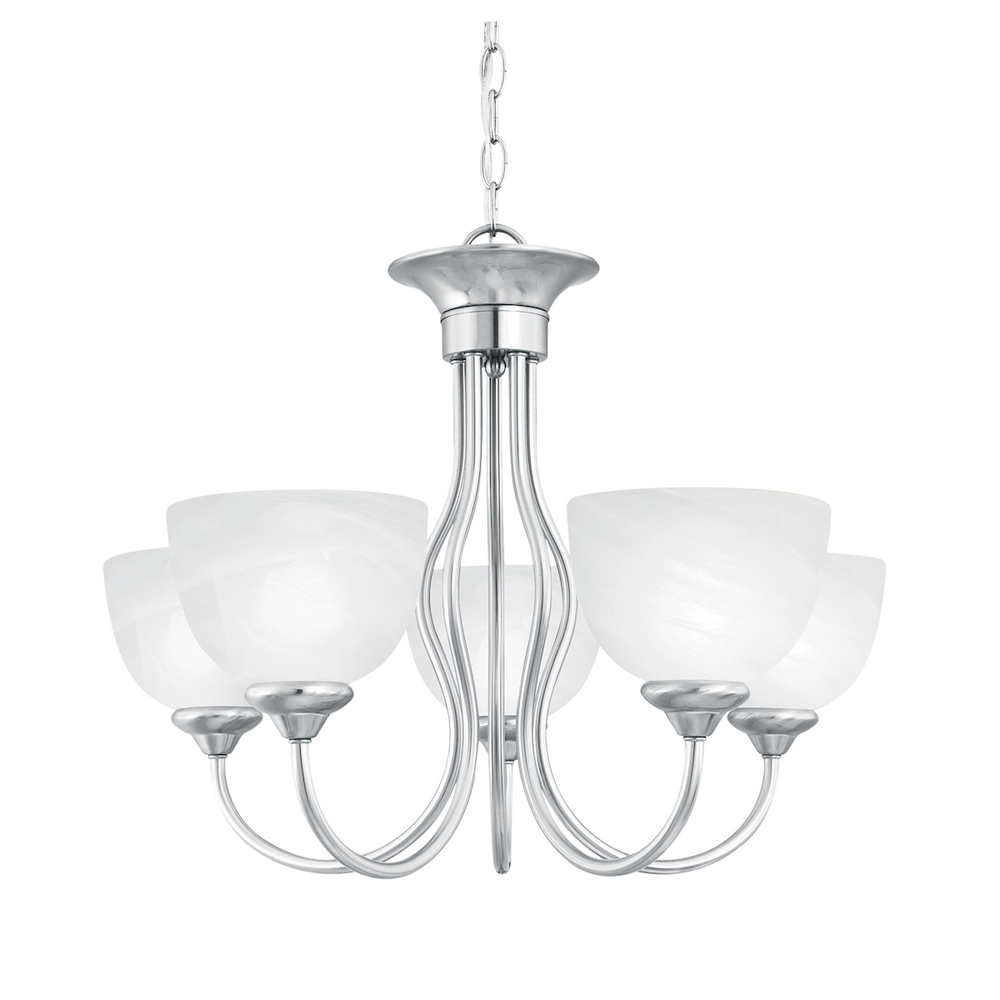 Thomas - Tahoe 24'' Wide 5-Light Chandelier - Brushed Nickel