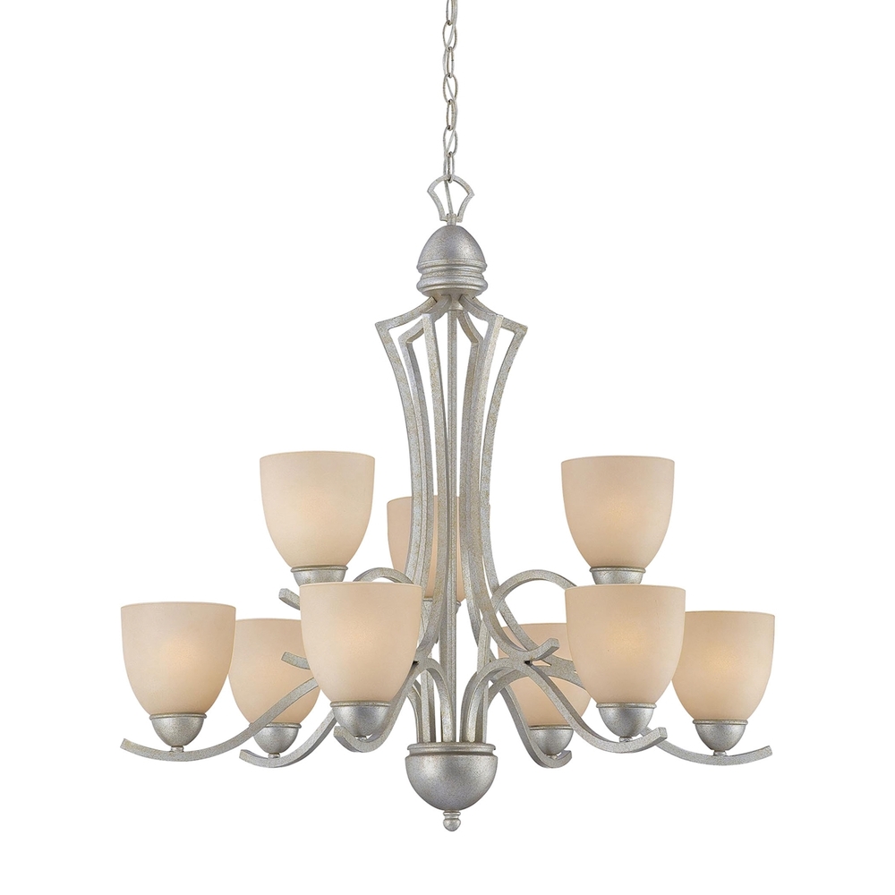 Thomas - Triton 9-Light Chandelier in Moonlight Silver