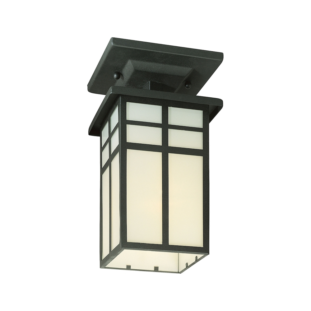 Thomas - Mission 5.5'' Wide 1-Light Outdoor Flush Mount - Black