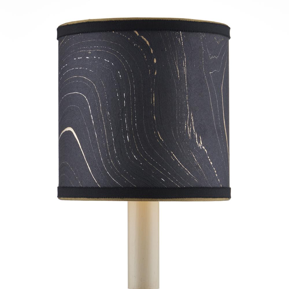 Marble Black Paper Drum Chandelier Shade