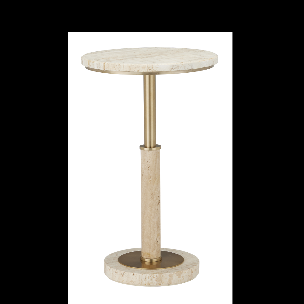 Miles Travertine Accent Table