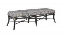 Currey 7000-0492 - Scarlett Black Bench, Marrazzo Tuxedo