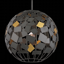 Currey 9000-1089 - Moon Night Gray & Gold Orb Cha